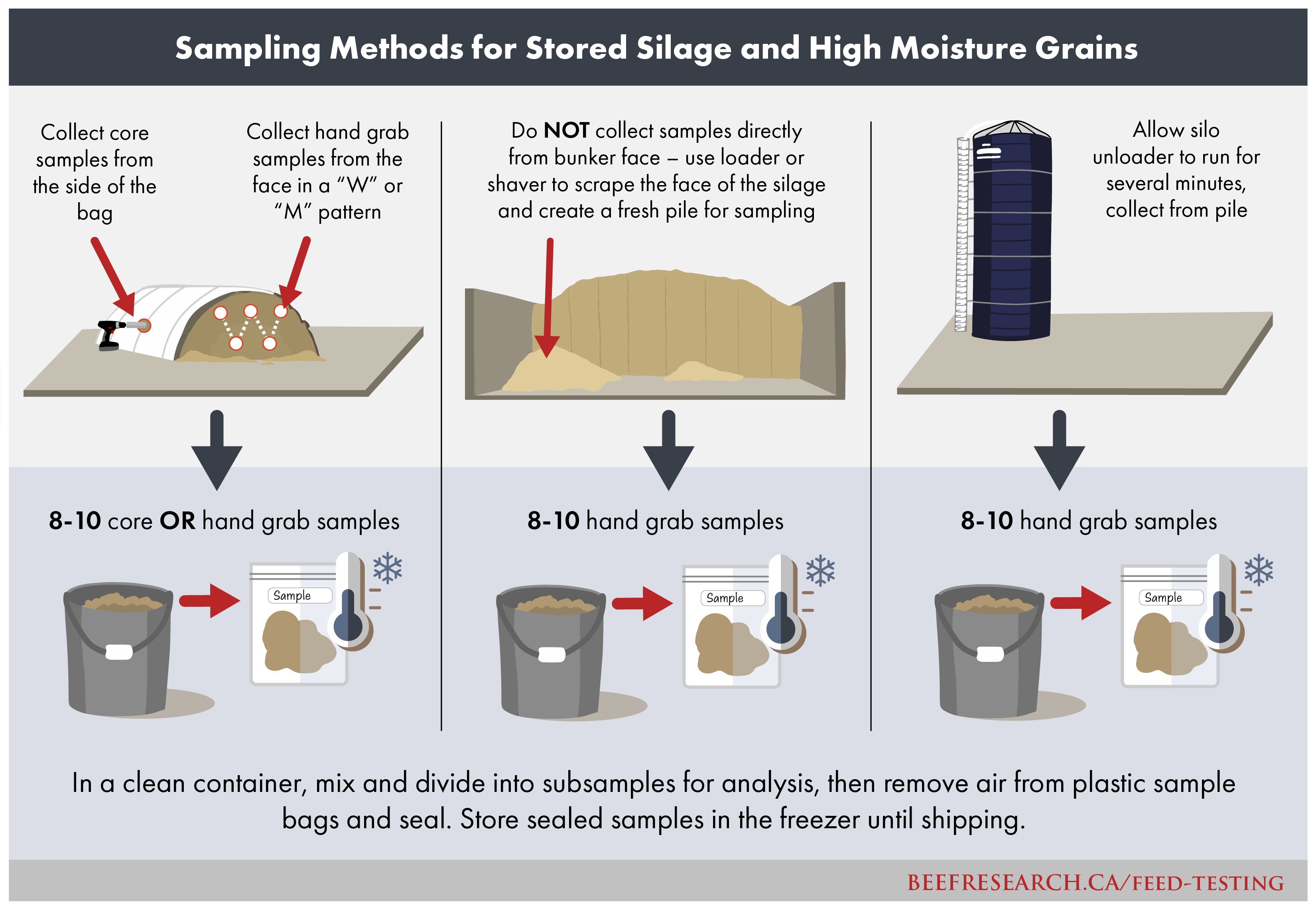 sampling methods for stored silage
