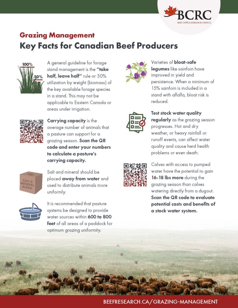 grazing management key facts for Canadian beef producers