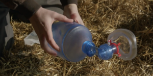 ambubag or mask respirator for calves requiring assistance breathing