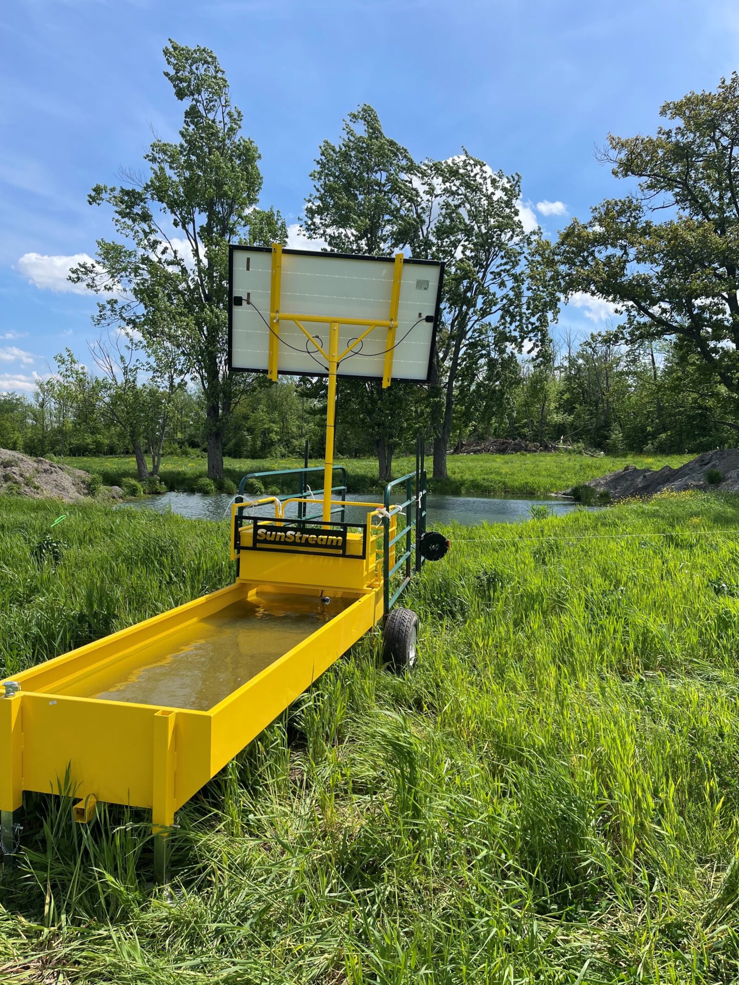 solar powered stock water trough